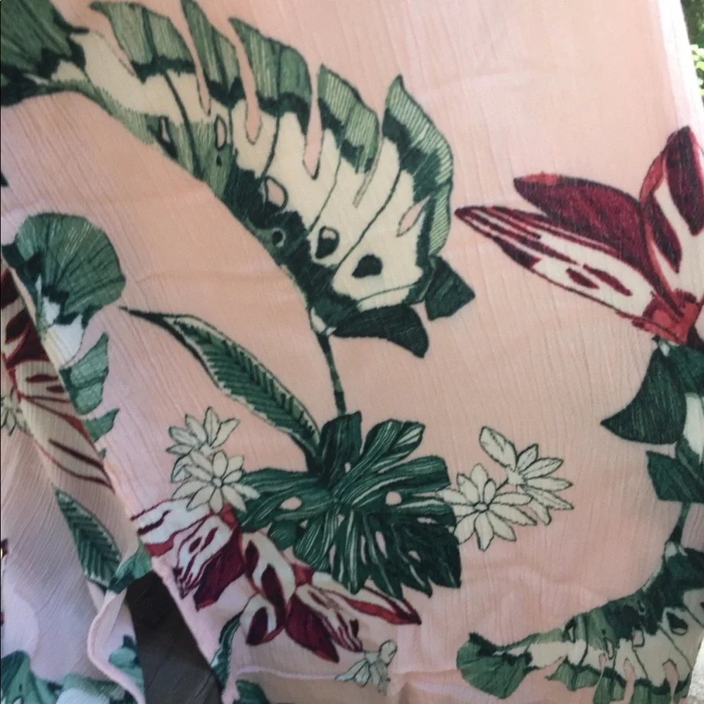 Marina Hawaii strappy tropical print green floral  pastel vintage slip dress - Picture 4 of 8